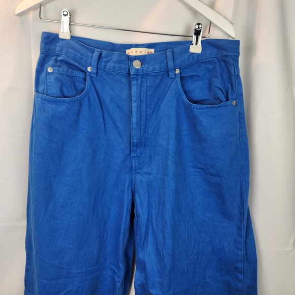 Marni x Uniqlo bright blue jeans size 28 in EUC - Picture 4 of 11